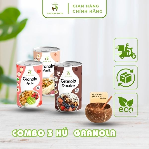 Combo 3 Hũ Ngũ Cốc Ăn Kiêng Granola