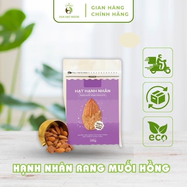 Hạt hạnh nhân rang muối hồng Vua Hạt Ngon